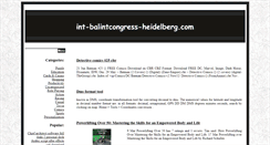 Desktop Screenshot of int-balintcongress-heidelberg.com